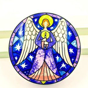 *MIKASA ANGEL#HK501TRINKET BOX*KEEPSAKE DISH*CANDY DISH* PORCELAIN